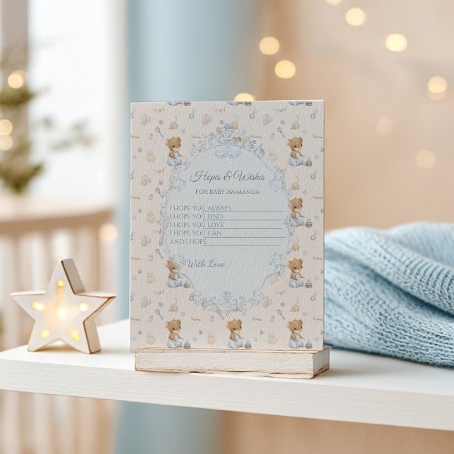 Cartão De Informações Sweet Little Mouse Baby Shower Enclosure Card (Criador carregado)