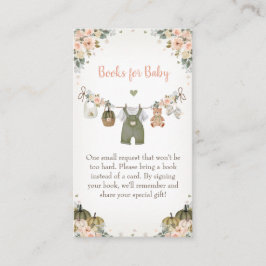 Cartão De Informações Sweet Little Pumpkin Autumn Baby Shower 