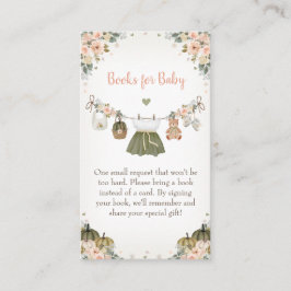 Cartão De Informações Sweet Little Pumpkin Autumn Baby Shower 