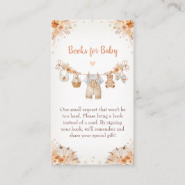 Cartão De Informações Sweet Little Pumpkin Autumn Baby Shower