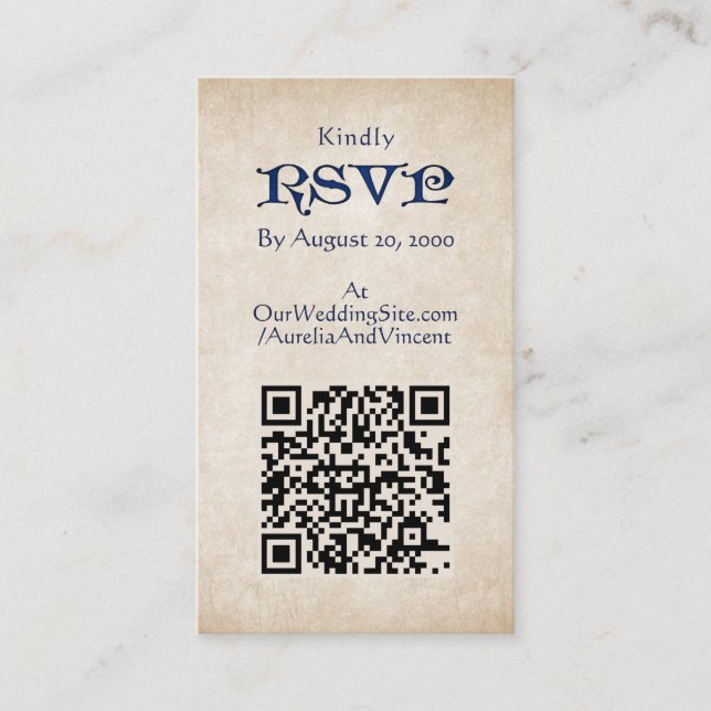 Cartão De Informações Swords Celtic Wedding (Frente)