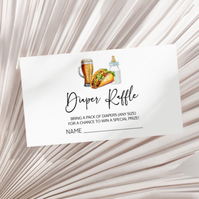 Cartão De Informações Tacos Invadem Fraldas Para Fralda Chá de fraldas R (Criador carregado)