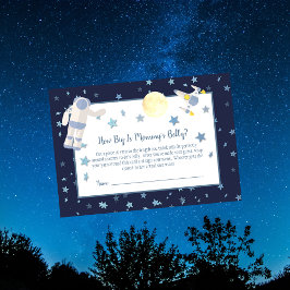 Cartão De Informações Tamanho da Barriga da Mamãe no Espaço Sideral Jogo