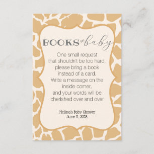 Cartão De Informações Tan Baby Boy Giraffe Livros para Bebê