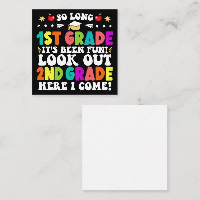 Cartão De Informações Tão longa rua que foi divertida, com segundo (Frente/Verso)