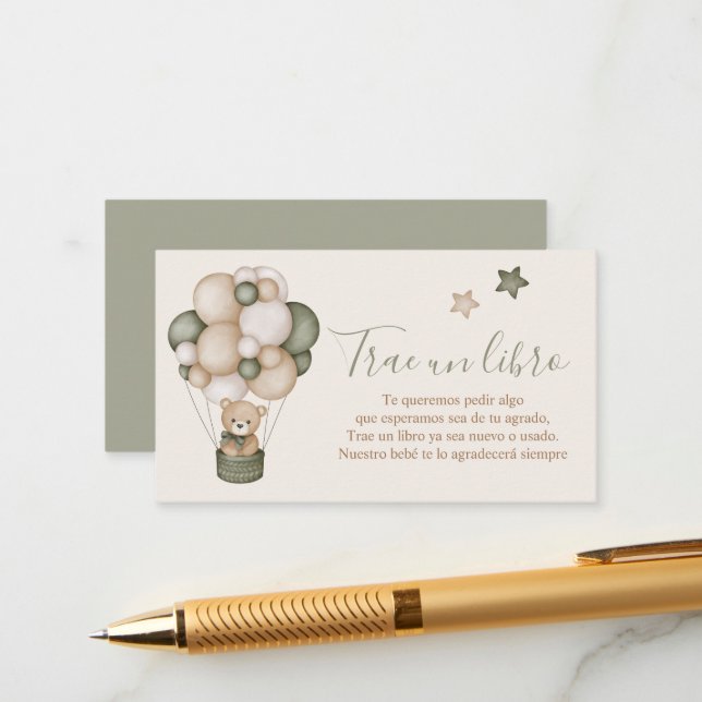 Cartão De Informações Tarjeta De Recepción Libros para el bebé (Frente/Verso In Situ)