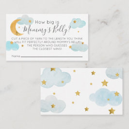 Cartão De Informações Tarjeta De Recepción Moon & Stars Blue Quão grande