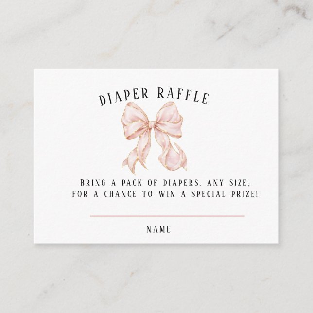 Cartão De Informações Tarjeta De Recepción Pink Bow Baby Shower Books fo (Frente)