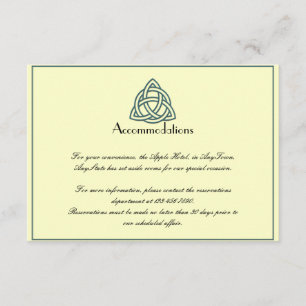 Cartão De Informações Teal Celtic Knot Wedding Insert
