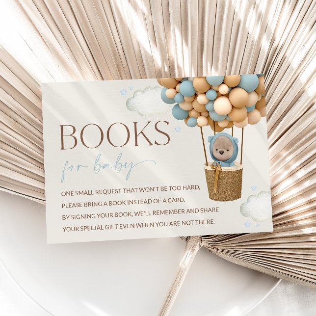 Cartão De Informações Teddy Bear, Blue Balloons, Books For Baby (Criador carregado)