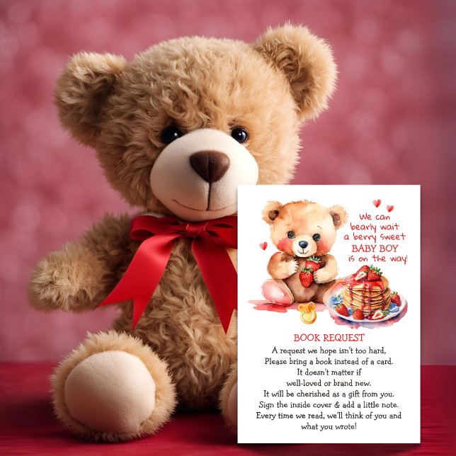 Cartão De Informações Teddy Bear Strawberry Pancake Brunbook Request (Criador carregado)
