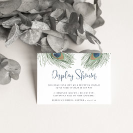 Cartão De Informações Tela de Presente de Chá de panela de pena de Peaco