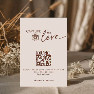 Cartão De Informações Tema Boho Capturar o código QR Love