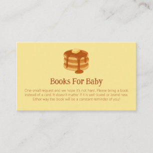 Cartão De Informações Tema de Café da Manhã para Chás de Bebê Livro Soli