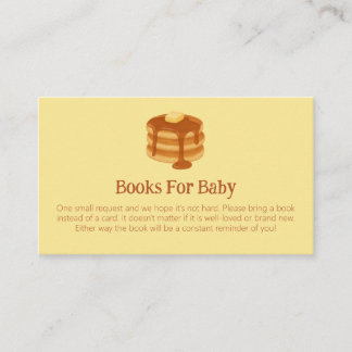 Cartão De Informações Tema de Café da Manhã para Chás de Bebê Livro Soli