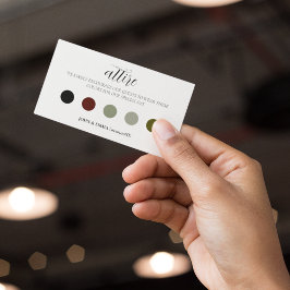 Cartão De Informações Tema Elegante de Casamento Negro e Branco