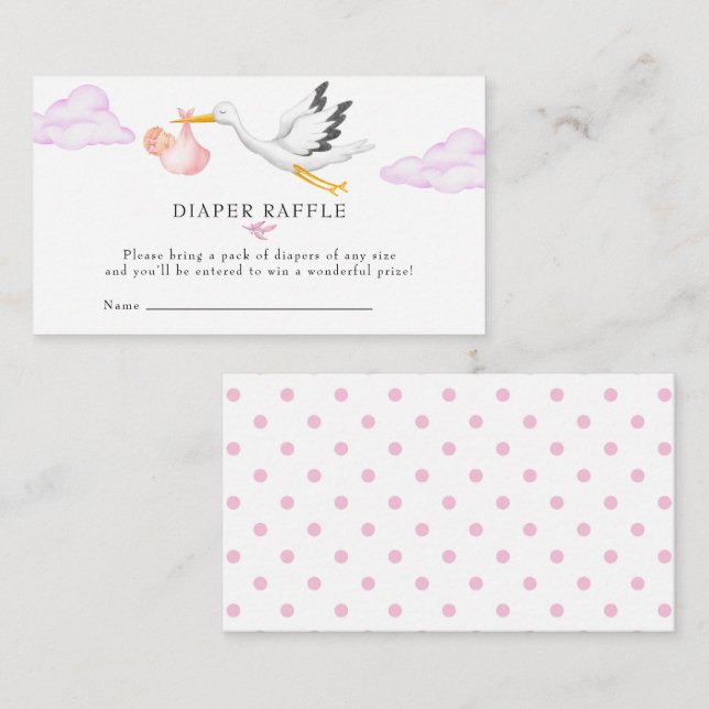 Cartão De Informações Tempestade | Fralda Raffle (Frente/Verso)