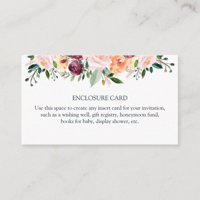 Cartão De Informações Tempo para a placa de gabinete do chá (Frente)