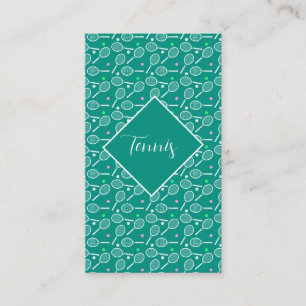 Cartão De Informações Tênis Racket Padrão Retroativo Verde