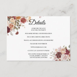 Cartão De Informações Terra Cotta Enclosure Card Details