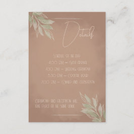 Cartão De Informações Terracotta Boho Wedding Enclosure Card