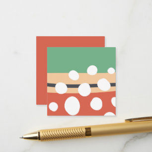 Cartão De Informações Terracotta e sage green abstrato retro boho art