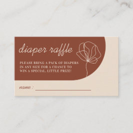 Cartão De Informações Terracotta Fralda Botânica Raffle