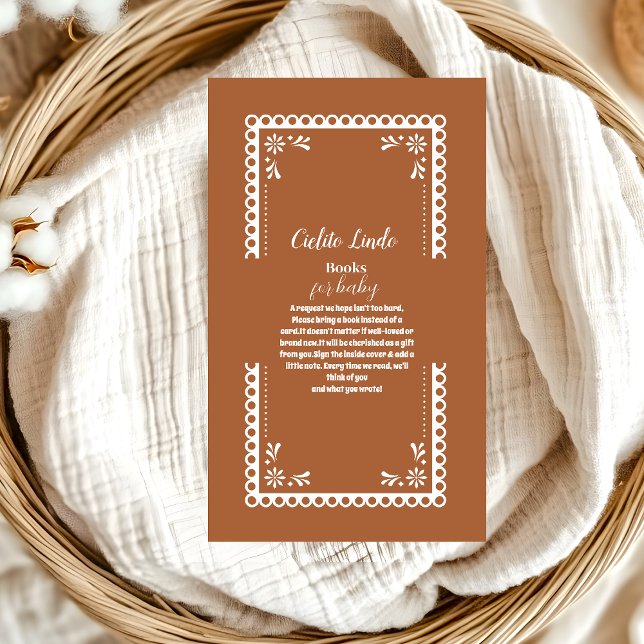 Cartão De Informações Terracotta mexicana Cielito Lindo Livros para Bebê (Criador carregado)
