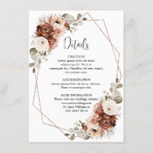 Terracotta Pampas Grass Detalhes Geométricos Russo