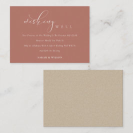 Cartão De Informações Terracotta Rust Weding Bem