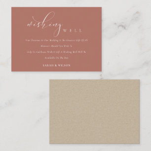 Cartão De Informações Terracotta Rust Weding Bem