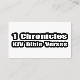 Cartão De Informações Texto "1 Crônicas Versões de Bíblia KJV"