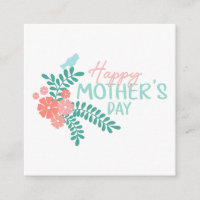 Texto do dia das mães em moldura floral