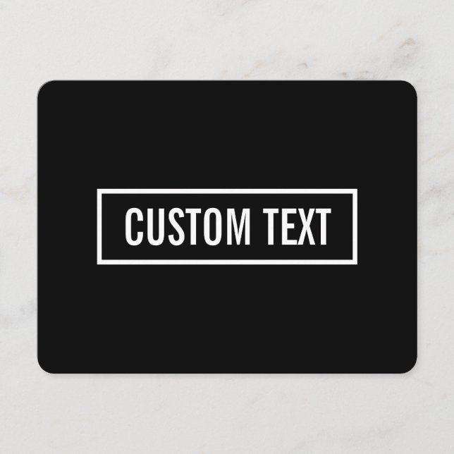 Cartão De Informações Texto editável moderno no quadro de estilo de logo (Frente)