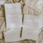 Cartão De Informações Texto Elegante simples | Boho Wedding Guest Detail<br><div class="desc">Estes cartões de informação de convidados minimalistas e elegantes apresentam texto boho terracotta num fundo branco limpo,  para uma aparência simples e na moda. Você pode usar esses cartões para dirigir,  receber ou transportar informações,  informações sobre hotel ou acomodações e quaisquer outros detalhes de casamento que você precise conhecer.</div>