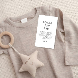 Cartão De Informações Texto minimalista Livros brancos pretos para o Chá