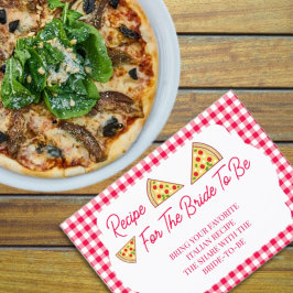 Cartão De Informações That's Amore Bridal Shower Recipe