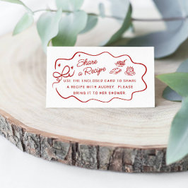 Cartão De Informações That's Amore, Red Doodle Share a Recipe Card