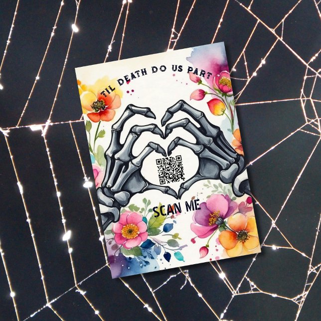 Cartão De Informações Til Death Nos Parte De Detalhes De Casamento Gótic (Criador carregado)