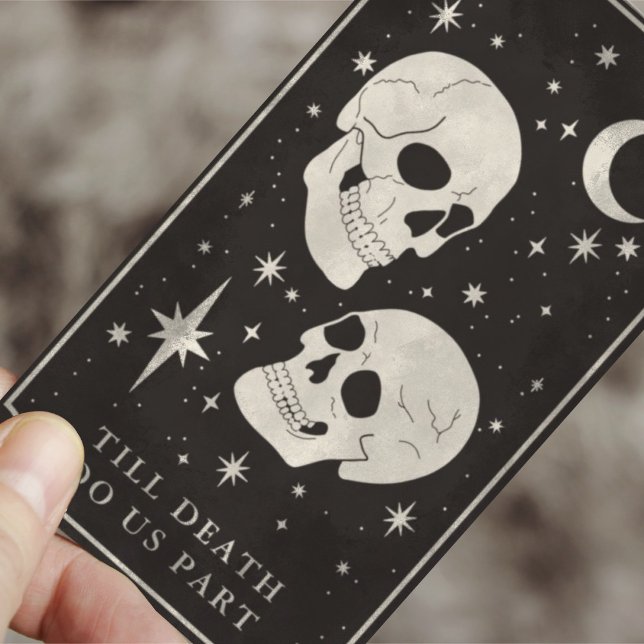 Cartão De Informações Til Death Skull Tarot Weding (Criador carregado)