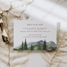 Cartão De Informações Timberline | Recepção de Casamento na Floresta da 