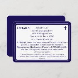 Cartão De Informações Timeless Catholic Monogrammed Enclosure Card