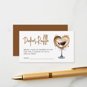 Cartão De Informações Tini One Espresso Martini Baby Fralda Raffle