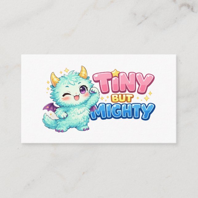 Cartão De Informações Tiny But Mighty Dragon (Frente)