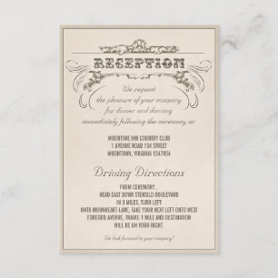 Cartão De Informações tipografia vintage desenho envelhecido recepção de