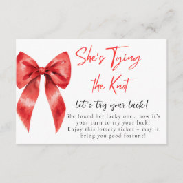 Cartão De Informações Tíquete da Loteria do Chá de panela de Casando