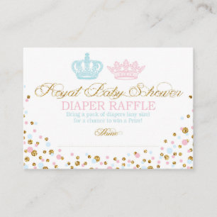 Cartão De Informações Tíquete da Princesa Fralda Raffle