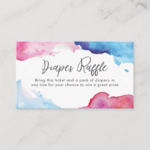 Tíquete de cor d'água azul cor-de-rosa Fralda Raff