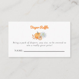 Cartão De Informações Tíquete de Fralda de Abóbora de Pequeno Pumpkin