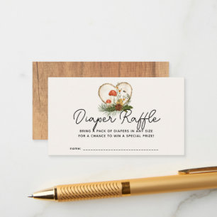 Cartão De Informações Tíquete de Fralda de Fatia de Madeira Raffle